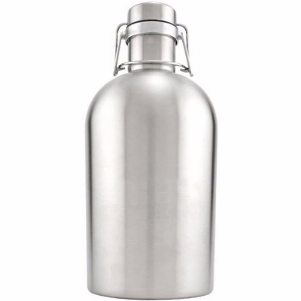 Stainless Steel Water Bottle Growler for Travel 64 Ounces and Tailgate Parties Juvale Beer Growler Camping Silver Stainless Steel Water Bottle Growler for Travel 64 Ounces and Tailgate Parties Juvale Beer Growler Camping Silver
